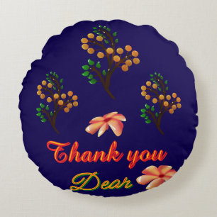 Custom And personalised gift Botanical Pattern  Round Cushion