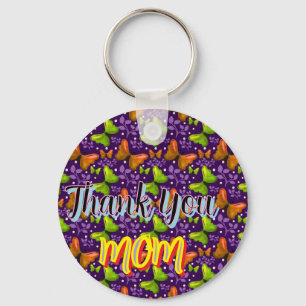 Custom and personalised gift butterfly Pattern Key Ring