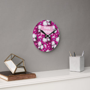 Custom and personalised Happy Birthday greetings Round Clock