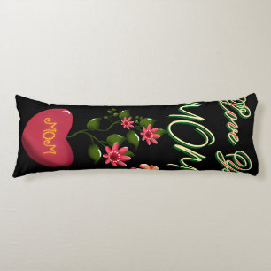 Custom and Personalised Mother's Day Floral gift  Body Cushion
