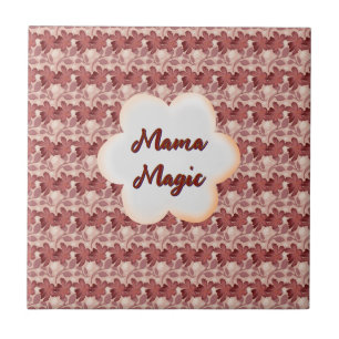 Custom and personalised mother's day floral gift ceramic tile