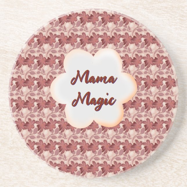 Custom and personalised mother's day floral gift coaster (Front)