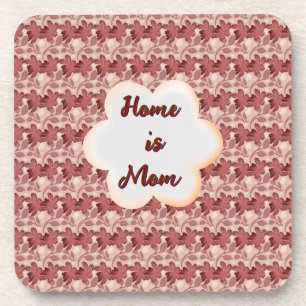 Custom and personalised mother's day floral gift  coaster
