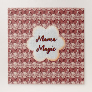 Custom and personalised mother's day floral gift jigsaw puzzle