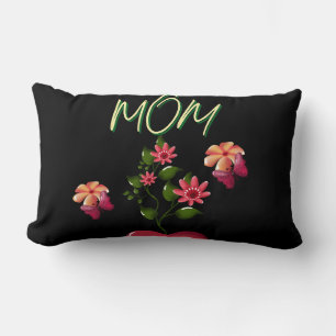 Custom and Personalised Mother's Day Floral gift  Lumbar Cushion