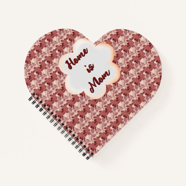 Custom and personalised mother's day floral gift  notebook (Front)