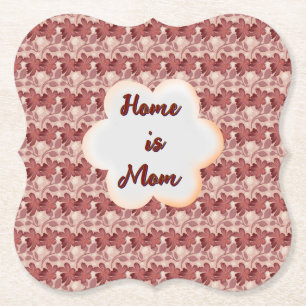 Custom and personalised mother's day floral gift  paper coaster