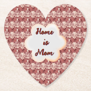 Custom and personalised mother's day floral gift paper coaster