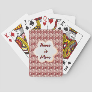 Custom and personalised mother's day floral gift playing cards