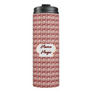 Custom and personalised mother's day floral gift thermal tumbler