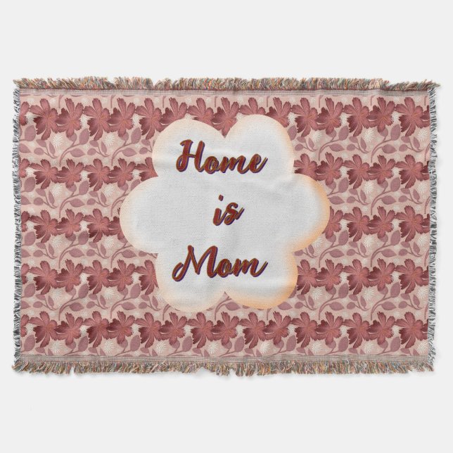 Custom and personalised mother's day floral gift  throw blanket (Front)