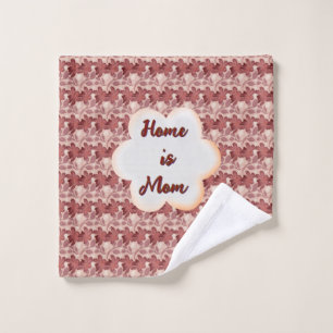 Custom and personalised mother's day floral gift wash cloth