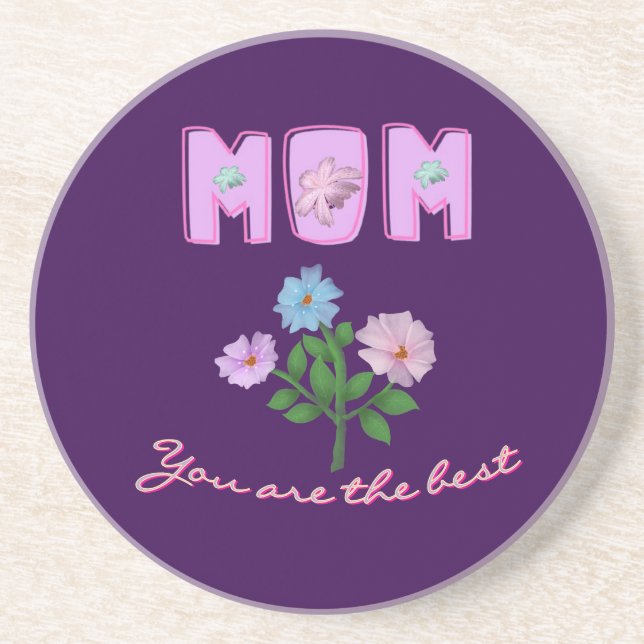 Custom and personalised mother's day gift  coaster (Front)