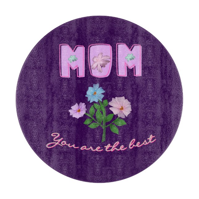 Custom and personalised mother's day gift  cutting board (Front)