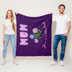 Custom and personalised mother's day gift fleece blanket