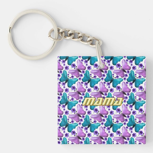 Custom and personalised mother's day gift  key ring (Front)