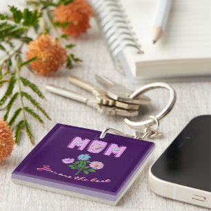 Custom and personalised mother's day gift  key ring