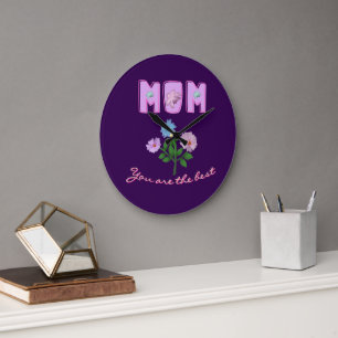 Custom and personalised mother's day gift  large clock
