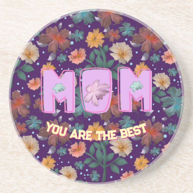 Custom and personalised mother's day gift  lumbar coaster (Front)