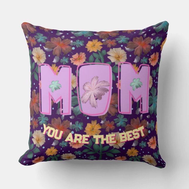 Custom and personalised mother's day gift  lumbar cushion (Front)