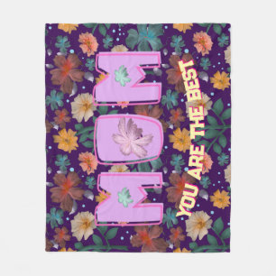Custom and personalised mother's day gift lumbar fleece blanket