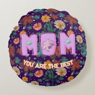 Custom and personalised mother's day gift lumbar round cushion