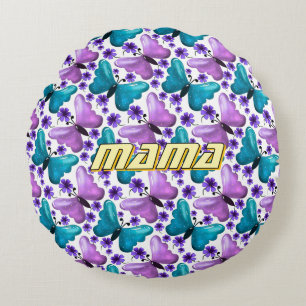 Custom and personalised mother's day gift round cushion