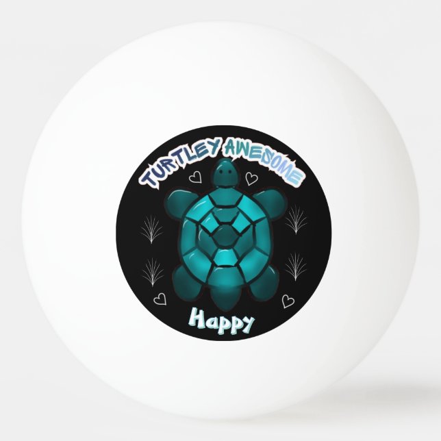 Custom and personalised turtle lover gift  ping pong ball (Front)