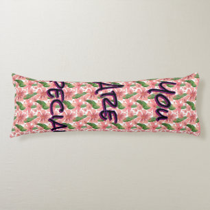 Custom and personalised watercolor floral body cushion