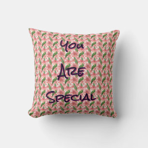Custom and personalised watercolor floral cushion