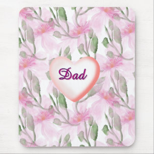 Custom and Personalised watercolor floral gift Mouse Pad