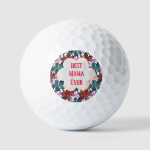 Custom and personalised watercolor floral golf balls