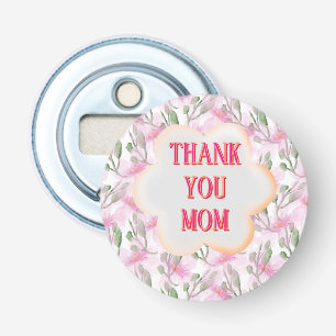 Custom and Personalised watercolor floral pattern Bottle Opener