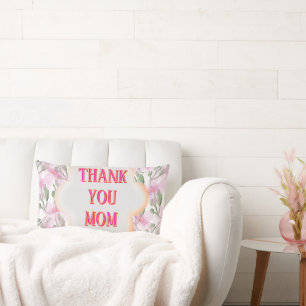 Custom and Personalised watercolor floral pattern Lumbar Cushion