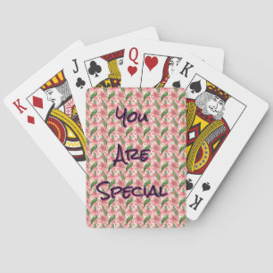Custom and personalised watercolor floral playing cards