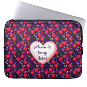 Custom and personalized Cute Cherry Butterfly  Laptop Sleeve
