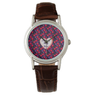 Custom and personalized Cute Cherry Butterfly  Watch