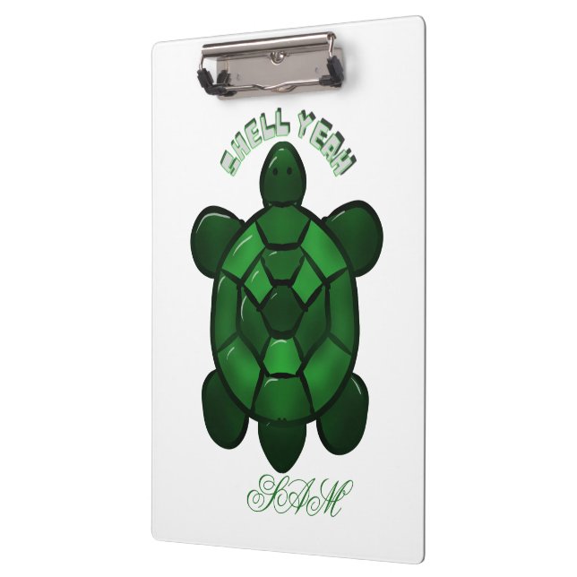 Custom and personalized Cute Turtle  Clipboard (Left)