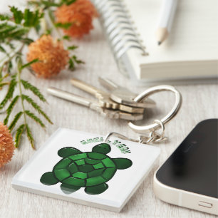 Custom and personalized Cute Turtle  Key Ring