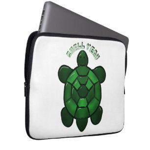 Custom and personalized Cute Turtle  Laptop Sleeve