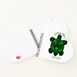 Custom and personalized Cute Turtle  Notebook