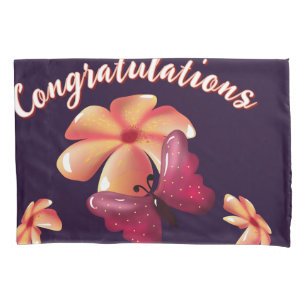 Custom and personalized floral Butterfly Pattern  Pillowcase