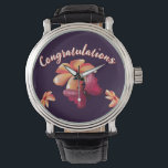 Custom and personalized floral Butterfly Pattern  Watch<br><div class="desc">A beautiful butterfly and flower illustration featuring warm pink, red, and orange tones with soft glowing details. This aesthetic floral design blends nature and elegance, creating a cute and vibrant artwork perfect for everyday style. Ideal for nature lovers, feminine aesthetics, and colorful artistic vibes. Great for stickers, phone cases, t-shirts,...</div>