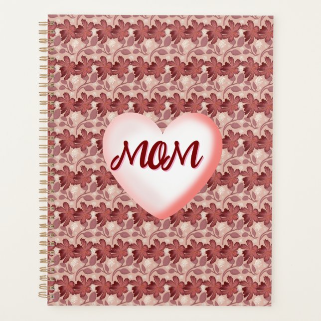 Custom and personalized floral gift for Mom Planner (Front)