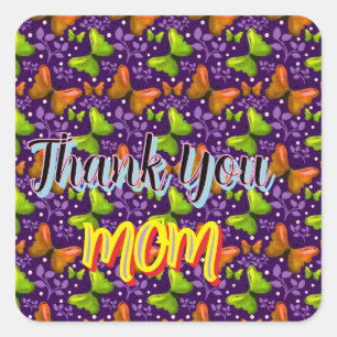 Custom and personalized gift butterfly Pattern   Square Sticker