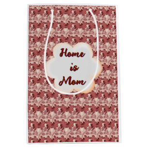 Custom and personalized mother's day floral gift  medium gift bag