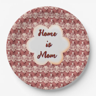 Custom and personalized mother's day floral gift  paper plate