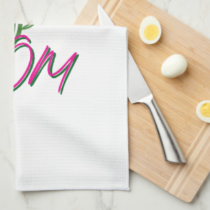 Custom and Personalized Mother's Day Floral gift Tea Towel