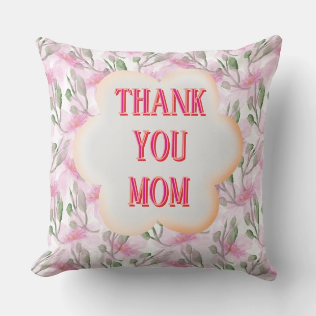 Custom and Personalized watercolor floral pattern  Cushion (Front)