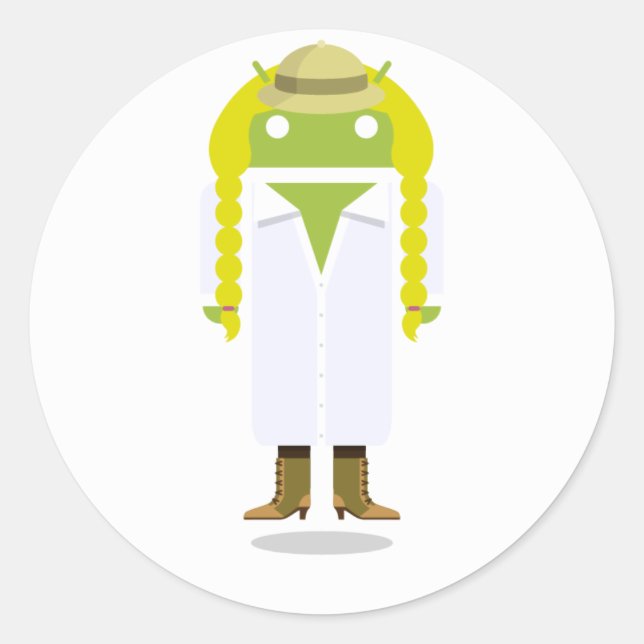 Custom Android Classic Round Sticker (Front)